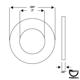 Washer .265 x .500 x .067 inch