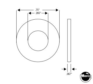 Washer .265 x .750 x .067 inch #1/4