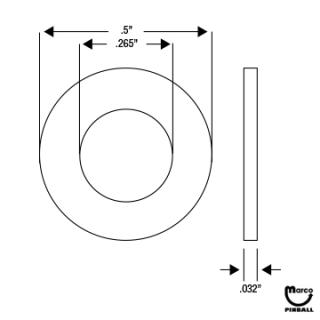 Washer .265 x .500 x .032 inch