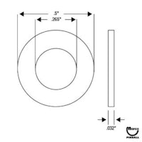 Washer .265 x .500 x .032 inch