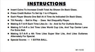 WORLD CUP (Williams) Score cards