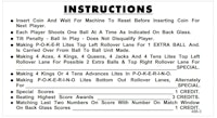POKERINO (Williams) Score cards (6)