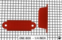 Lane guide - 2-3/4" EM round edge red