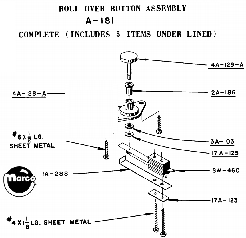 Rollover button - Stern SEI