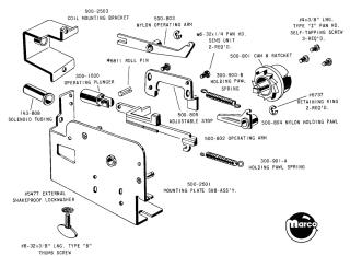 Coil mounting bracket Chicago Coin Machine