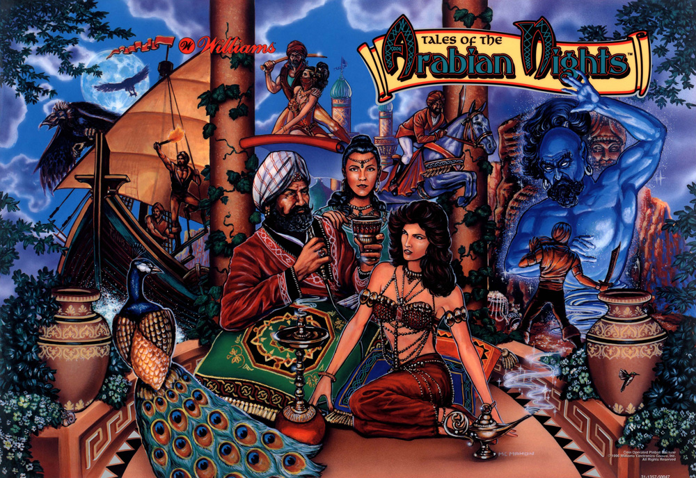 50047-BB - TALES ARABIAN NIGHTS (WMS) Backglass - Marco