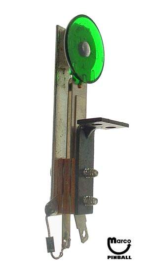 Target switch - round green trans front