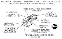 Kickback assembly Data East USE 500-5081-00