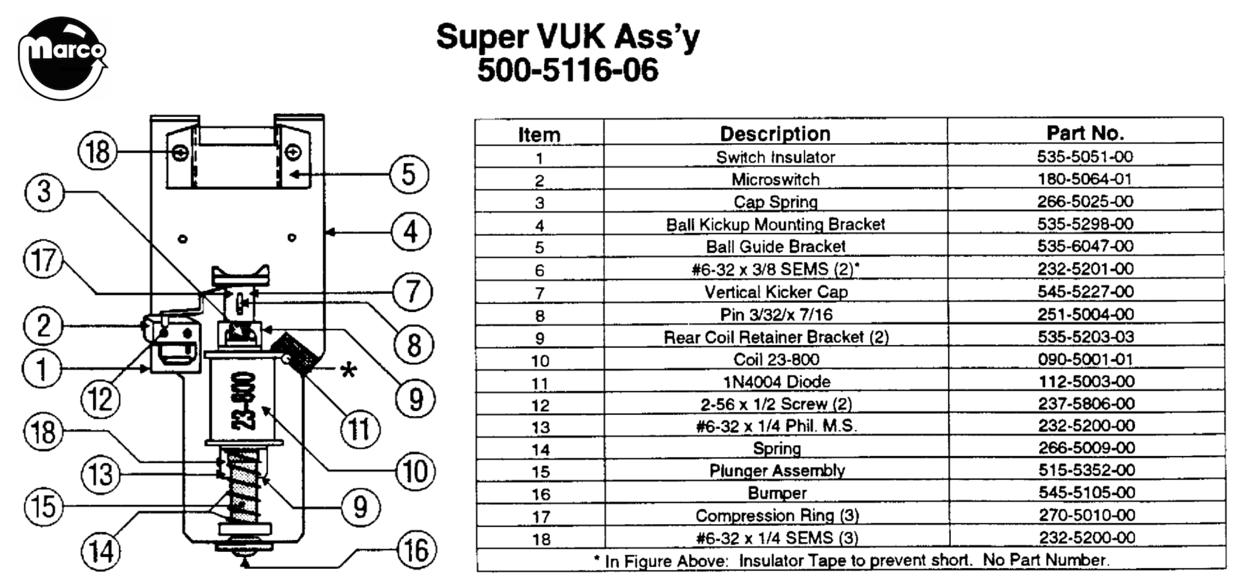 Super VUK assembly 500-5116-00