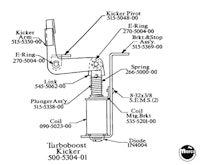 Turboboost kicker assembly Data East