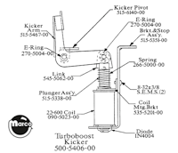 Turboboost kicker assembly Data East