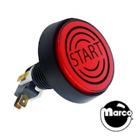 Pushbutton 2 inch round red 'Start' with rings