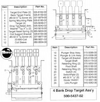 Drop target assembly DE 4 bank