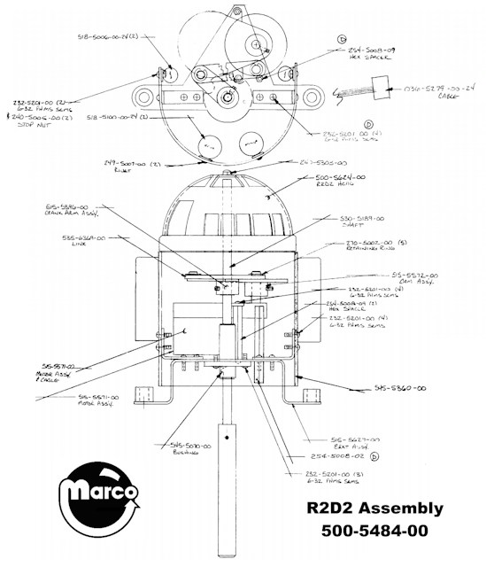 STAR WARS (Data East) R2D2 assembly