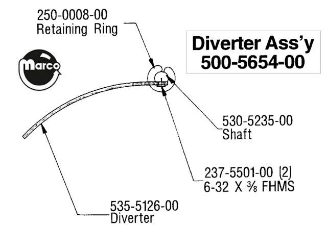 Diverter arm Data East / Sega