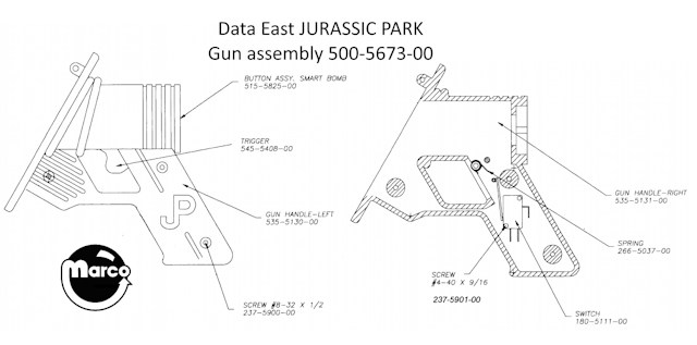 JURASSIC PARK (DE) Gun assembly