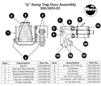 GUNS N ROSES (Data East) G ramp trap door assembly