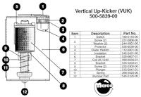 Vertical Up Kicker assembly Data East