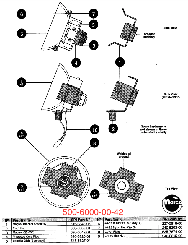 GOLDENEYE (Sega) Satellite dish assembly