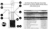 APOLLO 13 (Sega) Up-Down ramp plunger assembly