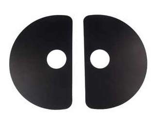 Pushbutton cabinet shield set styrene black