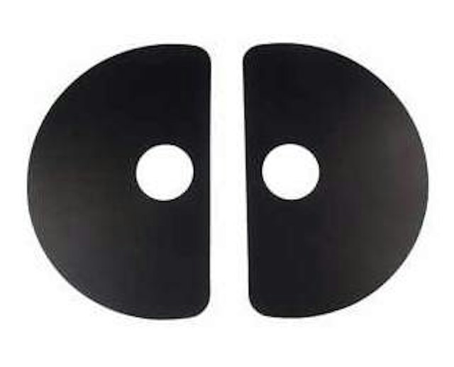 Pushbutton cabinet shield set styrene black