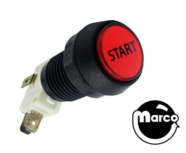 Pushbutton 1 inch round red 'Start' 500-6388-02-TL