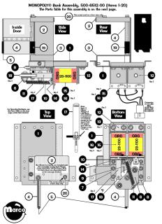 MONOPOLY (Stern) Bank door assembly kit