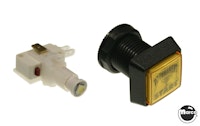 Pushbutton switch yellow sq. Tournament LED