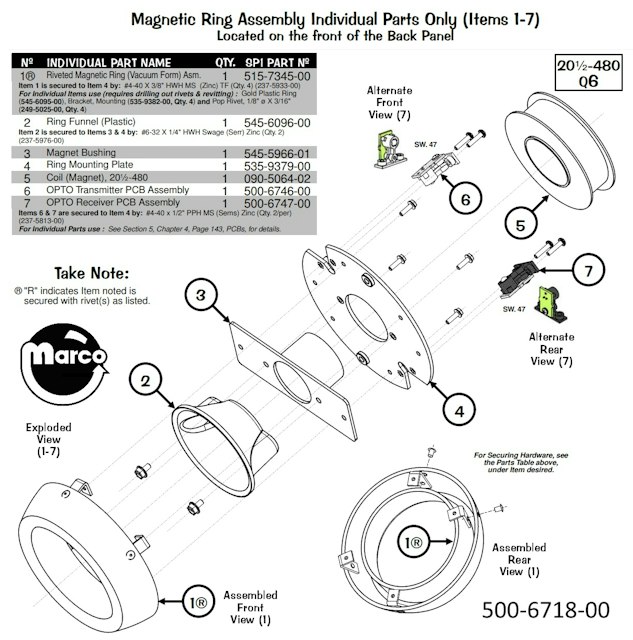 LORD OF THE RINGS (Stern) Magnet ring assembly