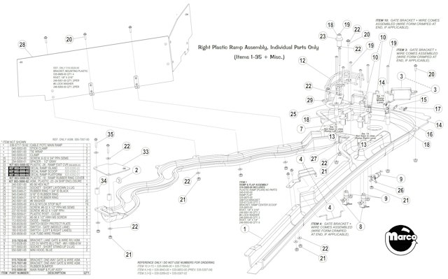PIRATES CARIBBEAN (Stern) Ramp main assembly