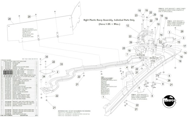 PIRATES CARIBBEAN (Stern) Ramp main assembly