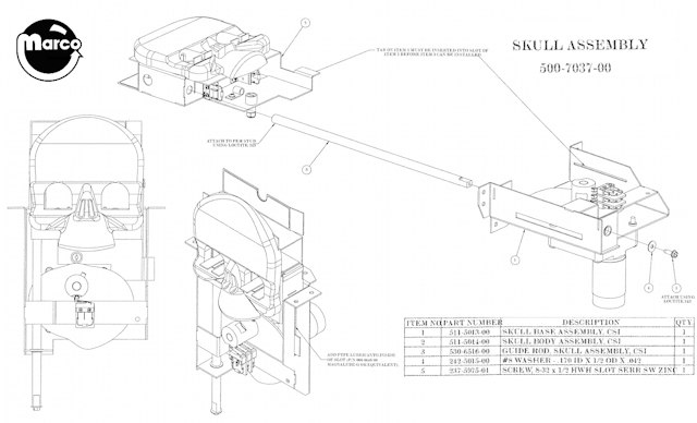 CSI (Stern) Skull assembly
