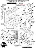 Drop target assembly Stern 4 bank