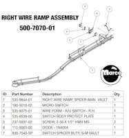 SPIDERMAN (Stern) Wire ramp assembly right