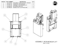 IRON MAN (Stern) Iron Monger lift assembly