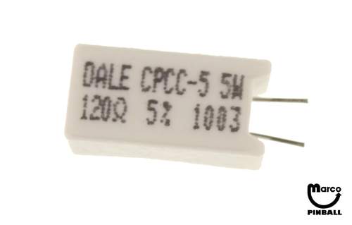 Resistor 120 ohm 5w vertical