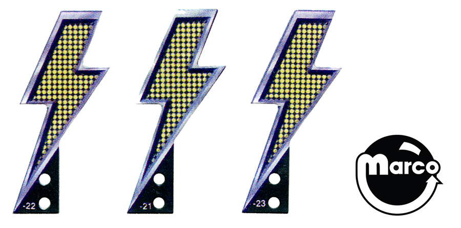 AC/DC (Stern) Lightning bolt 3 piece plastic set only