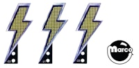 AC/DC (Stern) Lightning bolt 3 piece plastic set only