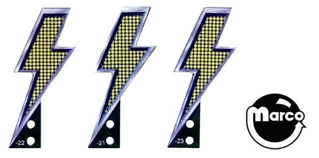 AC/DC (Stern) Lightning bolt 3 piece plastic set only