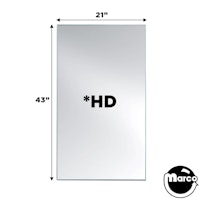 Glass playfield 21 x 43 x 3/16 inch HD anti-reflection