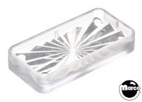 Insert rectangle 3/4 x 1-1/2 inch clear starburst