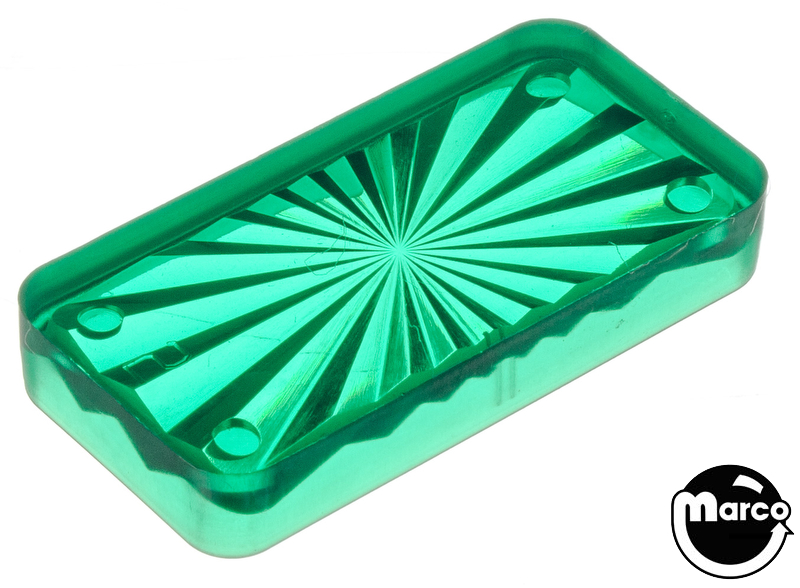 Insert rectangle 3/4 x 1-1/2 inch green starburst