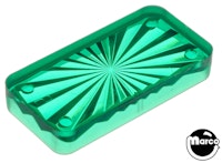 Insert rectangle 3/4 x 1-1/2 inch green starburst