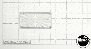 Insert rectangle 3/4 x 1-1/2 inch clear starburst USE 550-5090-01
