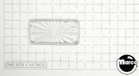 Insert rectangle 3/4 x 1-1/2 inch clear starburst