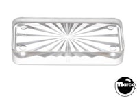 Insert rectangle 3/4 x 1-1/2 inch clear starburst