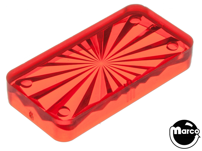 Insert rectangle 3/4 x 1-1/2 inch red starburst