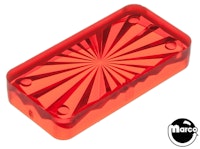 Insert rectangle 3/4 x 1-1/2 inch red starburst