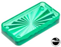 Insert rectangle 3/4 x 1-1/2 inch green starburst